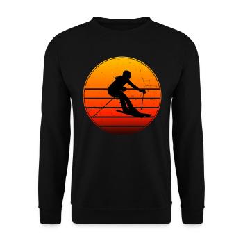 Skiing Skiing Men's Winter Sports Stunt Ski - Unisex Sweatshirt - black - Front - Alina (178cm) & Michal (187cm)
