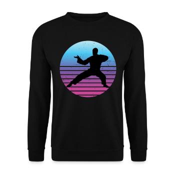 Wushu Arts Martiaux Hommes Kung Fu Kungfu - Sweat-shirt Unisexe - noir - Devant - Alina (178cm) & Michal (187cm)