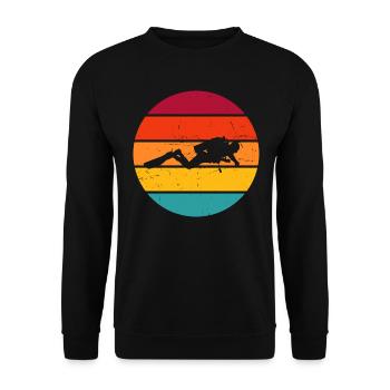 Plongée sous-marine Plongeuse Plongeuse Plongeuse Libre Femmes Plongée - Sweat-shirt Unisexe - noir - Devant - Alina (178cm) & Michal (187cm)