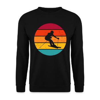Skieurs Ski Ski Cascade Ski Femmes - Sweat-shirt Unisexe - noir - Devant - Alina (178cm) & Michal (187cm)