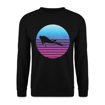 Plongeur Plongeur Libre Plongeur Hommes - Sweat-shirt Unisexe - noir - Devant - Alina (178cm) & Michal (187cm)
