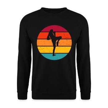 Thai Boxing Thai Boxing Women Muay Thai Thai Boxing - Unisex Sweatshirt - black - Front - Alina (178cm) & Michal (187cm)