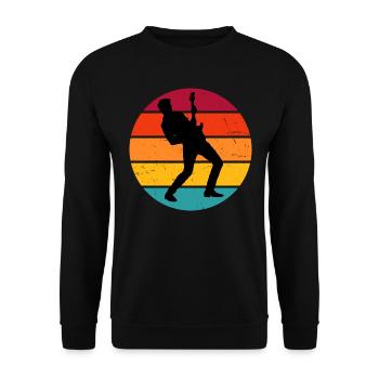 guitare électronique dames guitare classique - Sweat-shirt Unisexe - noir - Devant - Alina (178cm) & Michal (187cm)
