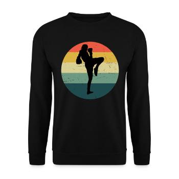 Thai Boxing Women Thai Boxing Men Thai Boxer Muay Thai - Unisex Sweatshirt - black - Front - Alina (178cm) & Michal (187cm)