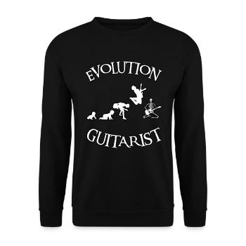 Evolution of Guitarist - Unisex Pullover - Schwarz - Vorne - Alina (178cm) & Michal (187cm)