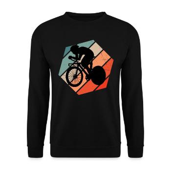 Road Bike Men's Road Bike Road Bike Road Cycling - Unisex Sweatshirt - black - Front - Alina (178cm) & Michal (187cm)