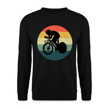 Roadbike Rennradfahrer Herren Rennradfahren - Unisex Pullover - Schwarz - Vorne - Alina (178cm) & Michal (187cm)
