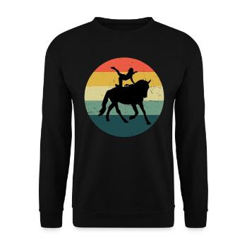 Horse performance team vaulting men - Unisex Sweatshirt - black - Front - Alina (178cm) & Michal (187cm)