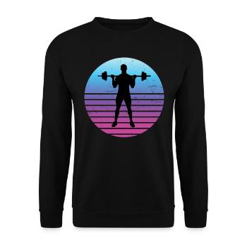 Fitness Cardio Haltérophilie Hommes Femmes Endurance - Sweat-shirt Unisexe - noir - Devant - Alina (178cm) & Michal (187cm)