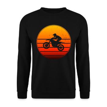 Dirt Biker Women's Motocross Dirt Bike Dirt Bike - Unisex Sweatshirt - black - Front - Alina (178cm) & Michal (187cm)