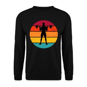 Fitness pour hommes Haltérophilie Musculation - Sweat-shirt Unisexe - noir - Devant - Alina (178cm) & Michal (187cm)