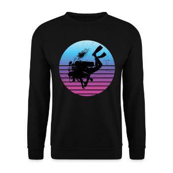 Scuba Diver Diver Free Dive Taucher Scuba Taucher - Unisex Pullover - Schwarz - Vorne - Alina (178cm) & Michal (187cm)