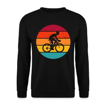 Road Bike Road Bike Road Bike Men - Unisex Sweatshirt - black - Front - Alina (178cm) & Michal (187cm)