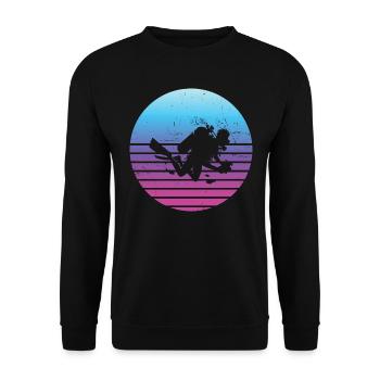 Diver Scuba Diver Diving Men's Scuba Diver - Unisex Sweatshirt - black - Front - Alina (178cm) & Michal (187cm)