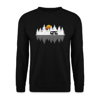 Camping RV Motorhome Camper Trees Forest - Unisex Sweatshirt - black - Front - Alina (178cm) & Michal (187cm)