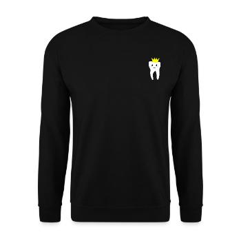 Tooth with crown - Unisex Sweatshirt - black - Front - Alina (178cm) & Michal (187cm)