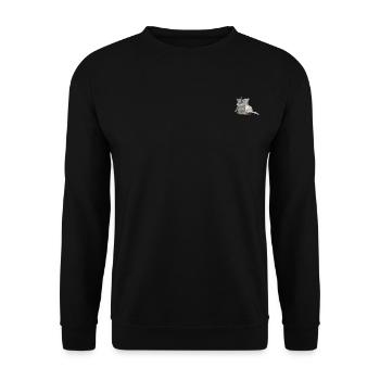 Aquarelle de chat - Sweat-shirt Unisexe - noir - Devant - Alina (178cm) & Michal (187cm)