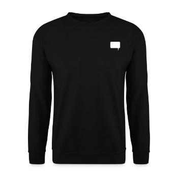 Speech bubble rectangle design - Unisex Sweatshirt - black - Front - Alina (178cm) & Michal (187cm)