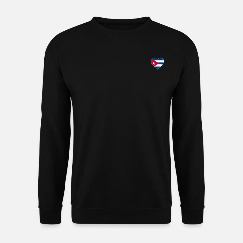 Cuba Flag Heart - Unisex Sweatshirt - black