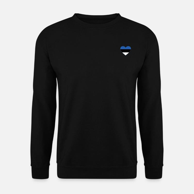Estonia Flag Heart - Unisex Sweatshirt - black