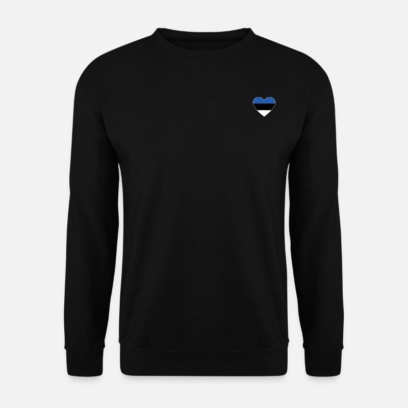Estonia Flag Heart - Unisex Sweatshirt - black