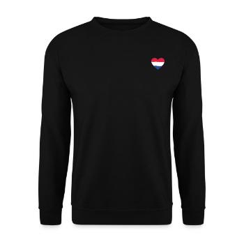 Holland Flag Heart utilisé - Sweat-shirt Unisexe - noir - Devant - Alina (178cm) & Michal (187cm)