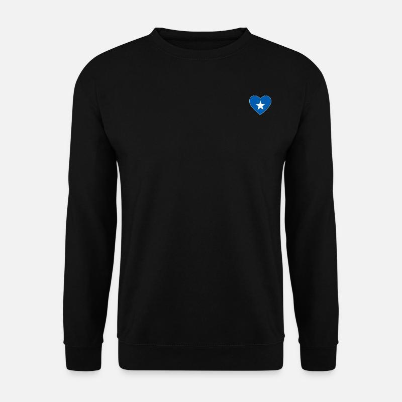 Somalia Flagge Herz - Unisex Pullover - Schwarz