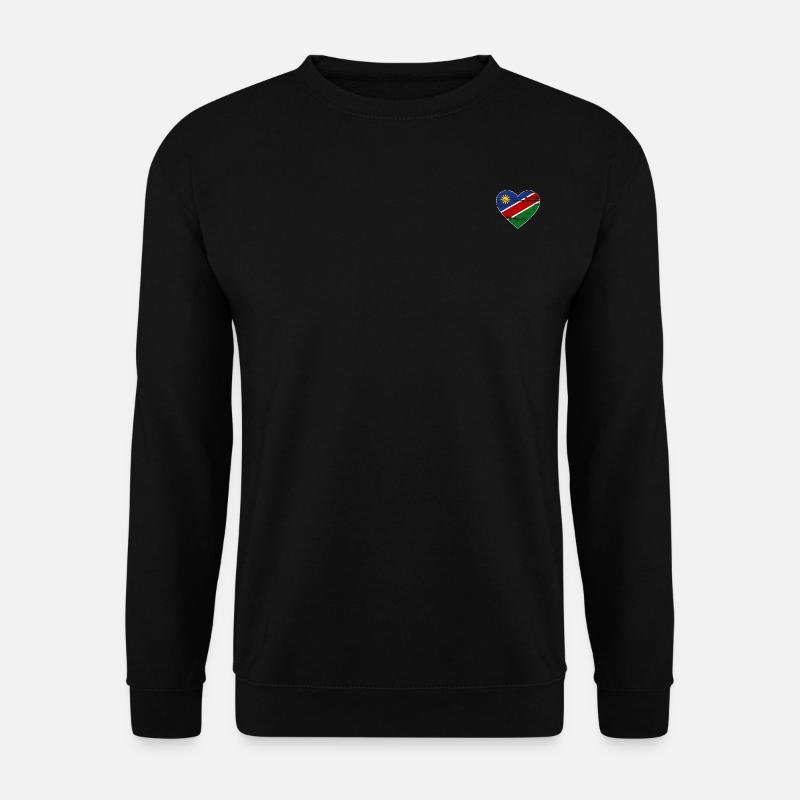 Namibia Flagge Herz used - Unisex Pullover - Schwarz