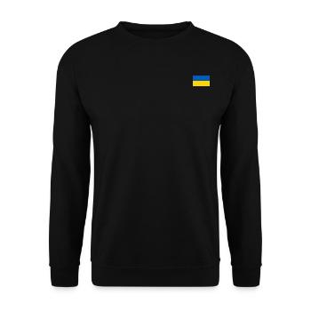 Ukraine Flag - Unisex Sweatshirt - black - Front - Alina (178cm) & Michal (187cm)