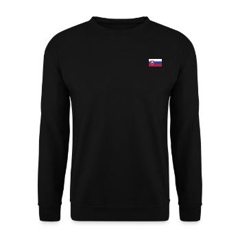 Slowakei Flagge - Unisex Pullover - Schwarz - Vorne - Alina (178cm) & Michal (187cm)