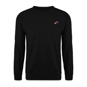 Germany Australia Flag Heart - Unisex Sweatshirt - black - Front - Alina (178cm) & Michal (187cm)