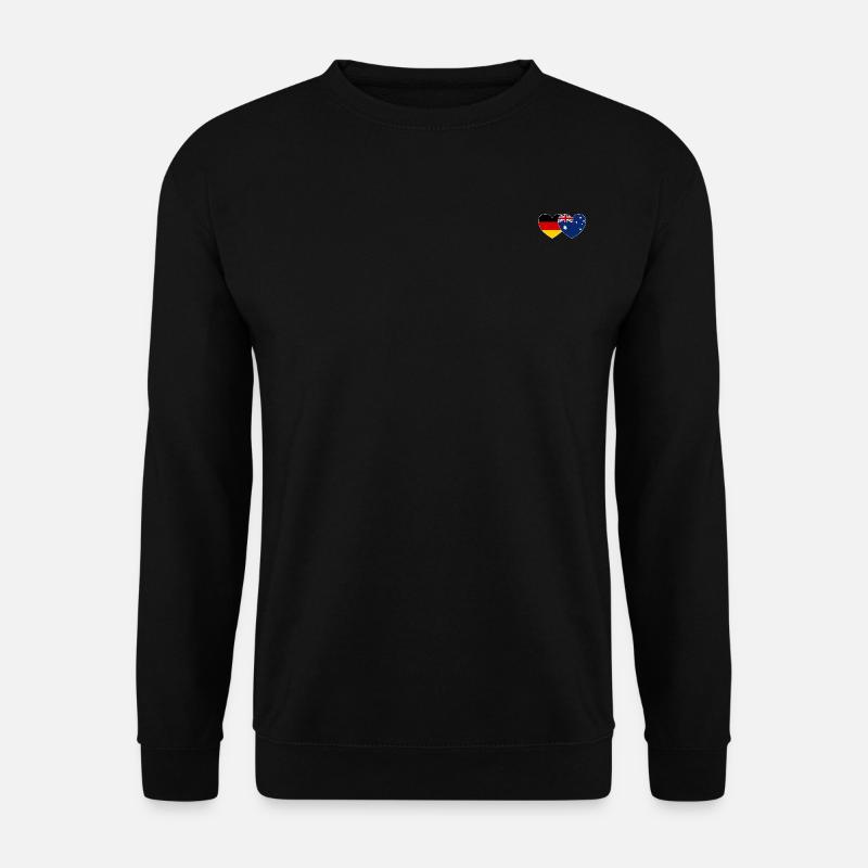 Deutschland Australien Flagge Herz - Unisex Pullover - Schwarz