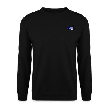 Griechenland Flagge Glücksbringer Nazar Perle - Unisex Pullover - Schwarz - Vorne - Alina (178cm) & Michal (187cm)