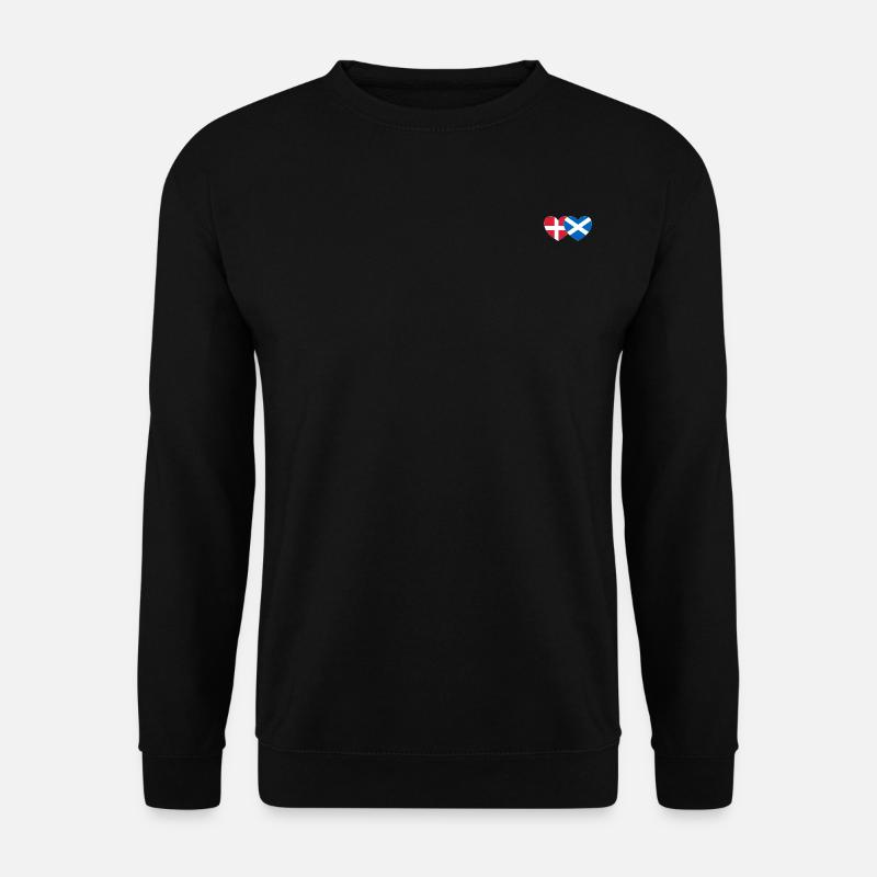 Dänemark Schottland Flagge Herz - Unisex Pullover - Schwarz