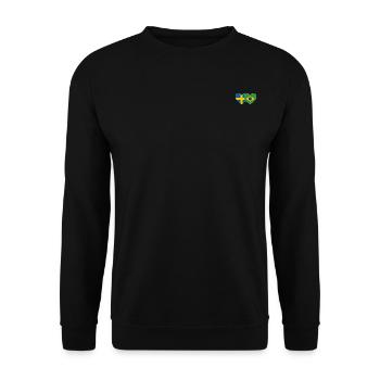 Suède Brésil Drapeau Cœur - Sweat-shirt Unisexe - noir - Devant - Alina (178cm) & Michal (187cm)
