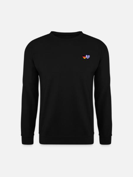 Germany Greece Flag Heart - Unisex Sweatshirt - black