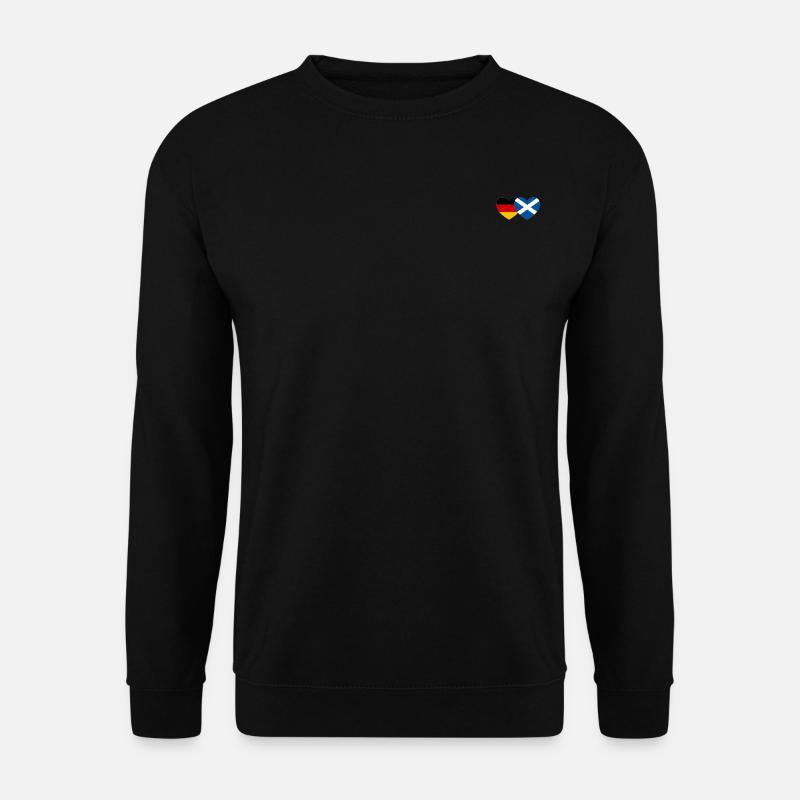 Deutschland Schottland Flagge Herz - Unisex Pullover - Schwarz