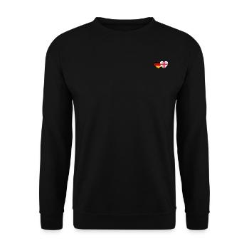 Allemagne Géorgie Drapeau Cœur - Sweat-shirt Unisexe - noir - Devant - Alina (178cm) & Michal (187cm)