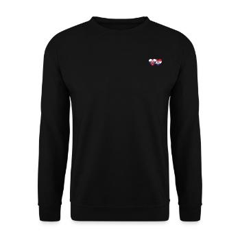 Slovakia Croatia Flag Heart - Unisex Sweatshirt - black - Front - Alina (178cm) & Michal (187cm)