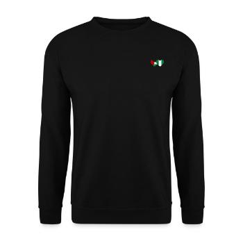 Palestine Nigeria Drapeau Coeur - Sweat-shirt Unisexe - noir - Devant - Alina (178cm) & Michal (187cm)