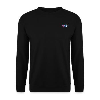 Islande Finlande Flag Coeur - Sweat-shirt Unisexe - noir - Devant - Alina (178cm) & Michal (187cm)