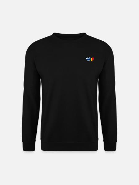 Finland Romania Flag Heart - Unisex Sweatshirt - black