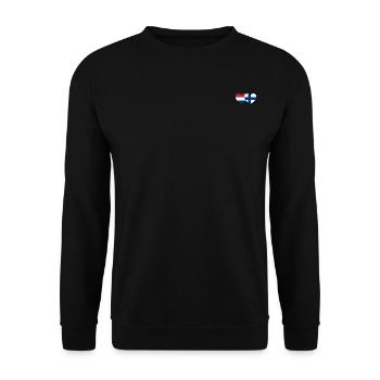 Holland Finland Flag Heart - Unisex Sweatshirt - black - Front - Alina (178cm) & Michal (187cm)