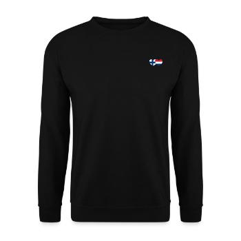 Finland Holland Flag Heart - Unisex Sweatshirt - black - Front - Alina (178cm) & Michal (187cm)