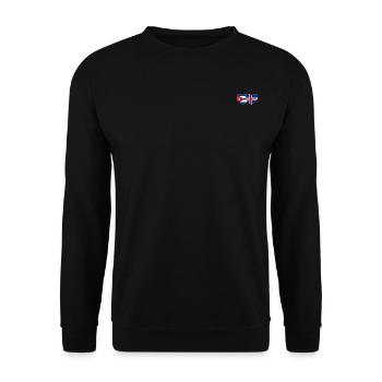 Kuba Island Flagge Herz - Unisex Pullover - Schwarz - Vorne - Alina (178cm) & Michal (187cm)