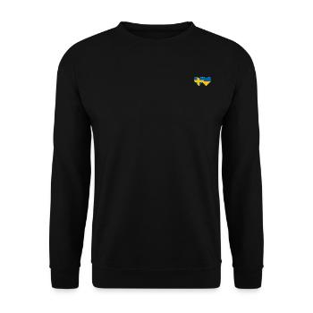 Suède Ukraine Flag Heart - Sweat-shirt Unisexe - noir - Devant - Alina (178cm) & Michal (187cm)