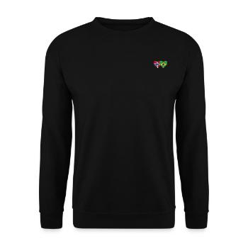 Norvège Brésil Flag Heart - Sweat-shirt Unisexe - noir - Devant - Alina (178cm) & Michal (187cm)