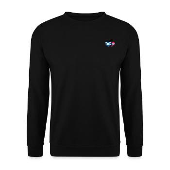 Écosse Norvège Flag Heart - Sweat-shirt Unisexe - noir - Devant - Alina (178cm) & Michal (187cm)