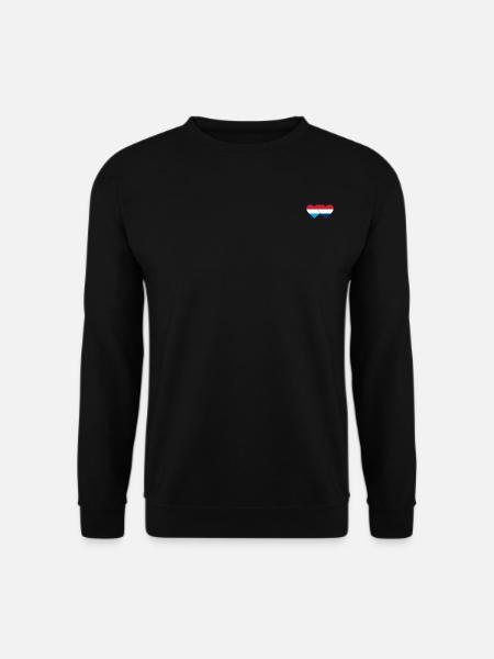 Luxemburg Holland Flagge Herz - Unisex Pullover - Schwarz