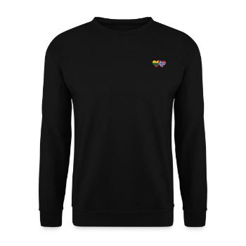 Lithuania Norway Flag Heart - Unisex Sweatshirt - black - Front - Alina (178cm) & Michal (187cm)